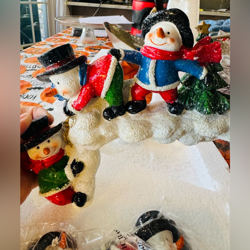 RARE New Plow and Hearth snowman door corners Adorable